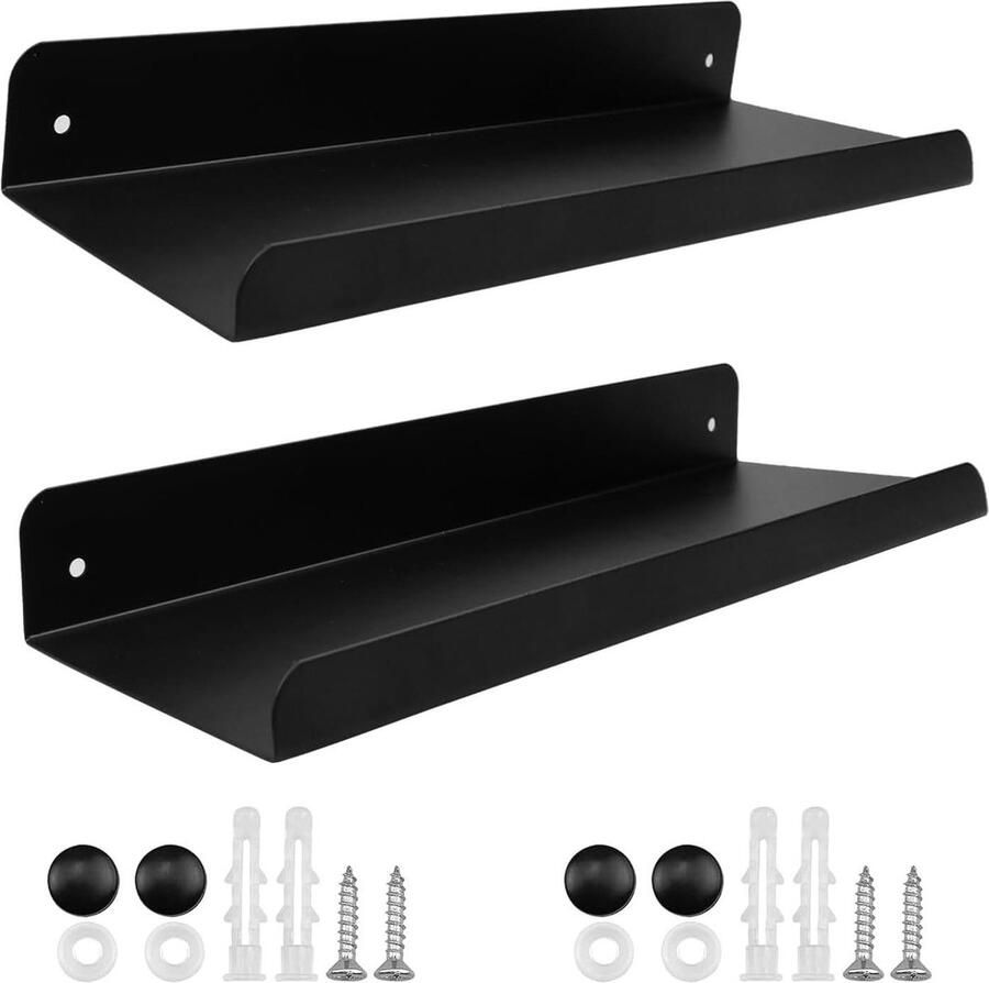 Wandplanken zwevende planken Badkamerplank metaal Opslag en decoratie Verschillende indelingen 28 x 11 cm Wandplanken & -rekken