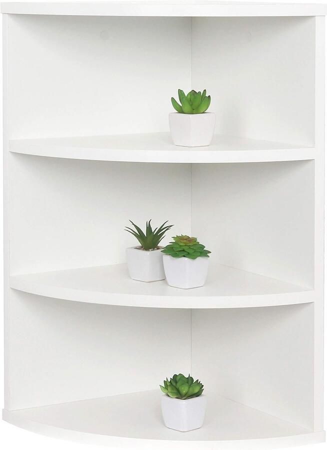 Wandrek 60 x 33 x 33 cm Muurplank met 3 Compartimenten voor Decoratie en Opbergruimte