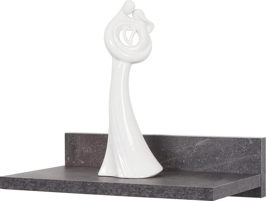 Wandrek betonlook zwevend hangrek 1 stuk grijs 30 x 8 x 19 cm