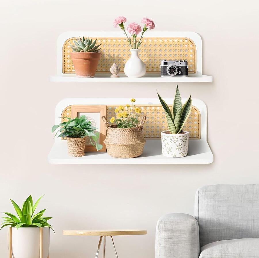 Wandrek boho stijlvol en functioneel 1 stuk hout