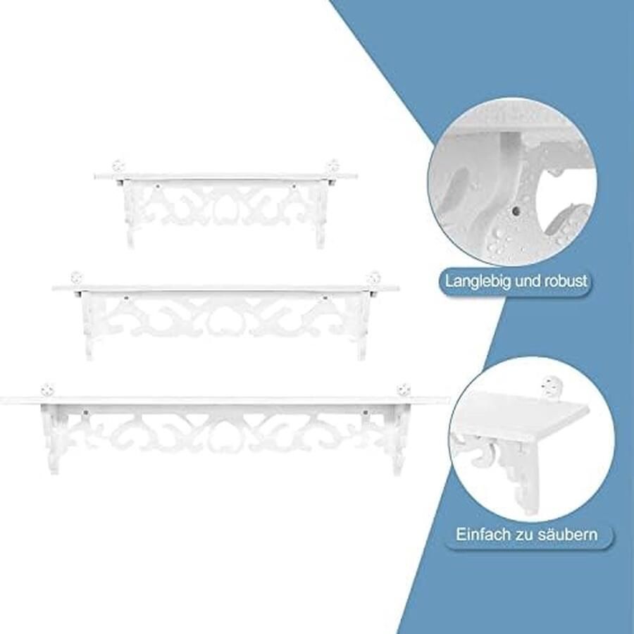 Wandrek decoratief wandrek 3-delige set vintage hout