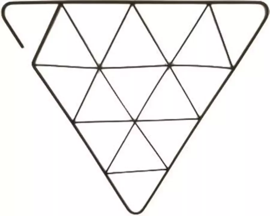 Wandrek HARRIS Driehoek Goud Metaal 46 x 46 cm