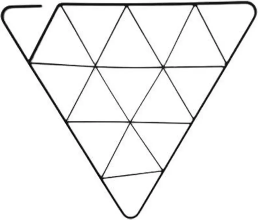 Wandrek HARRIS Driehoek Zwart Metaal 46 x 46 cm