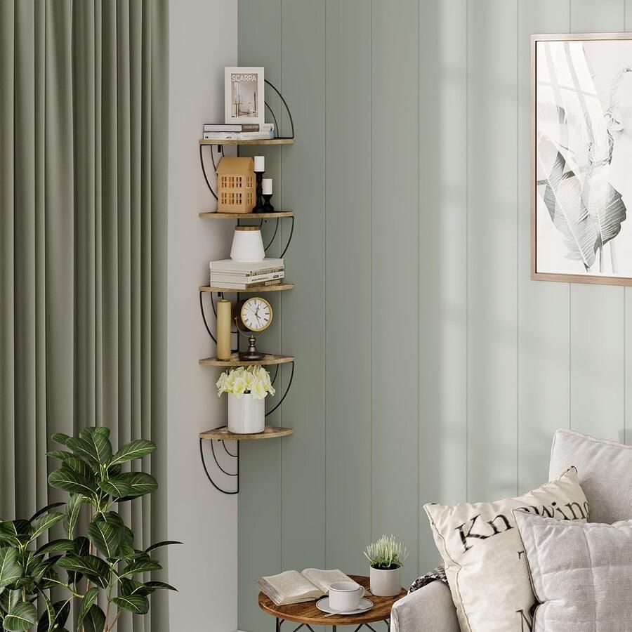 Wandrek Hoekplank stabiele plank voor presentatie voor woonkamer Veelzijdige wandrek 20 x 125 x 20 cm