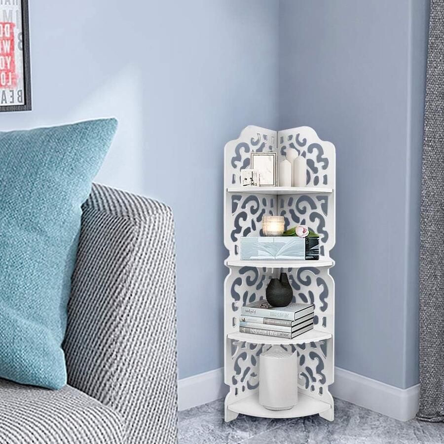 Wandrek Hoekplank stabiele plank voor presentatie voor woonkamer Veelzijdige wandrek 22 cm x 18 cm x 80 cm