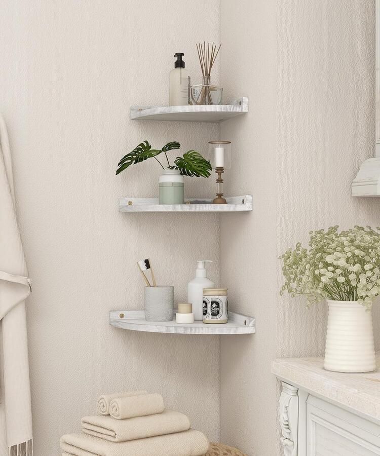 Wandrek Hoekplank stabiele plank voor presentatie voor woonkamer Veelzijdige wandrek small 21 cm medium 23 cm large 25 cm