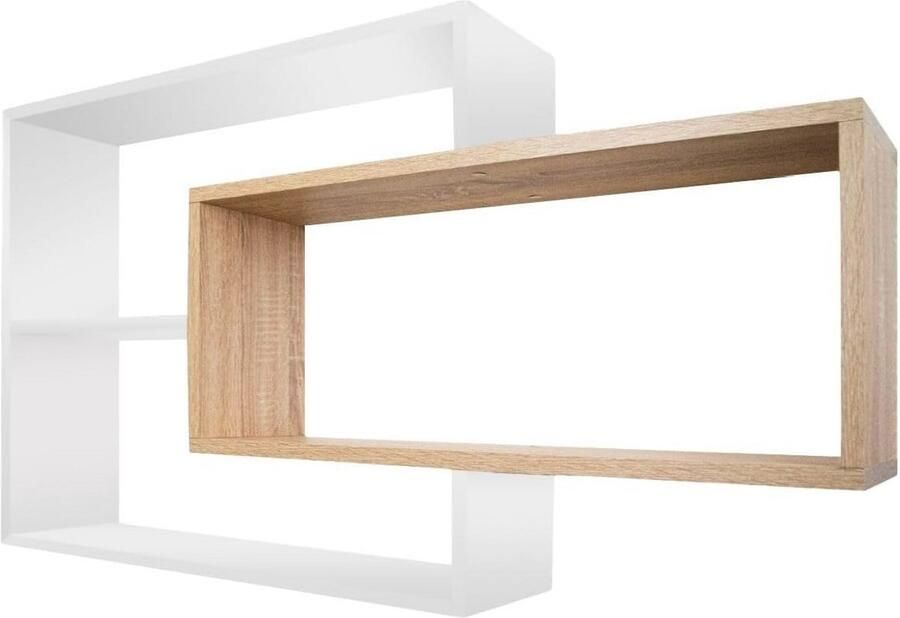 Wandrek Houten Zwevend Rek voor Woonkamer Slaapkamer en Keuken Multifunctioneel en Tijdloos Design