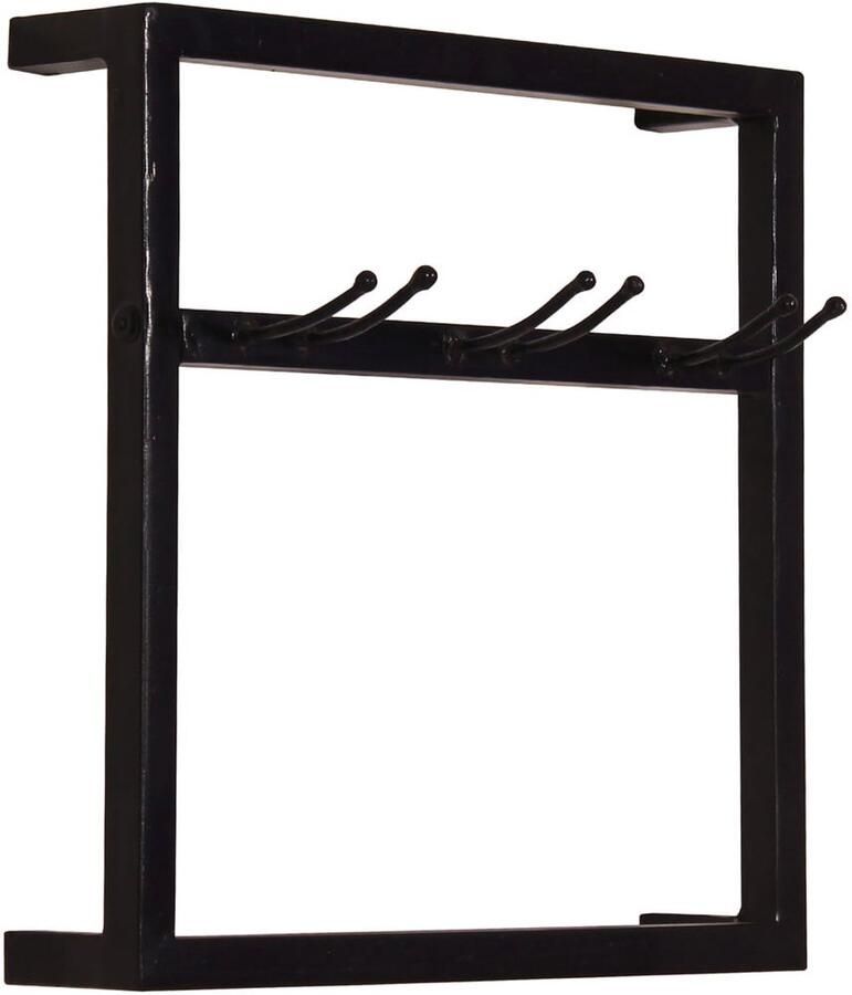 Wandrek Kasai 35x35x15 cm-1 Kasai Zwart Metaal Breedte 35 cm Hoogte 35 cm Diepte 15 cm