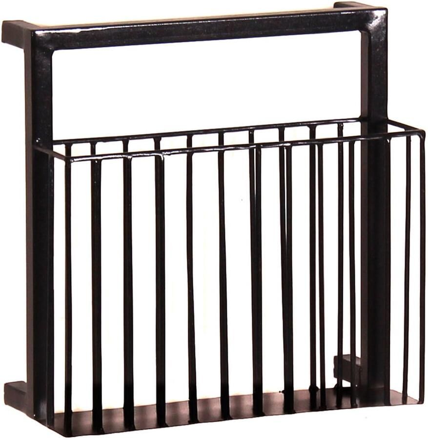 Wandrek Kasai 35x35x15 cm-2 Kasai Zwart Metaal Breedte 35 cm Hoogte 35 cm Diepte 15 cm