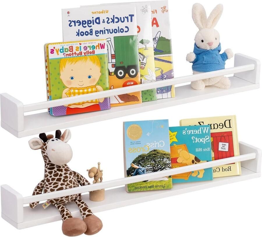 Wandrek kinderkamer 80 cm wit massief hout zwevend rek muur tijdschrift kinderkamer slaapkamer Boekenkast decoratie keuken kruidenrek