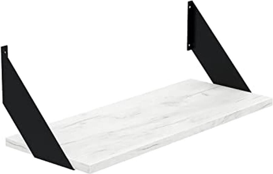 Wandrek LOFT industrieel design houten planken met metalen beugels voor woonkamer en kantoor