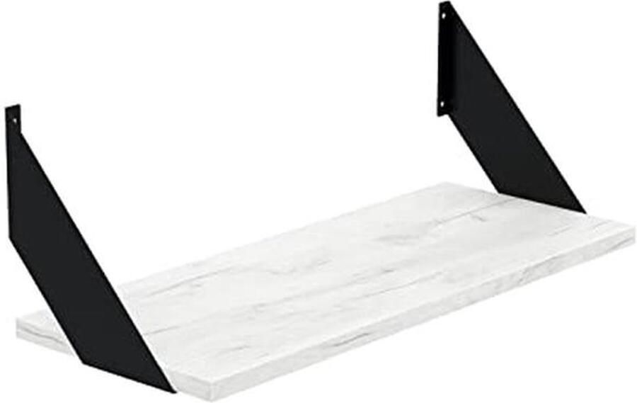 Wandrek LOFT industrieel design houten planken met metalen beugels voor woonkamer en kantoor