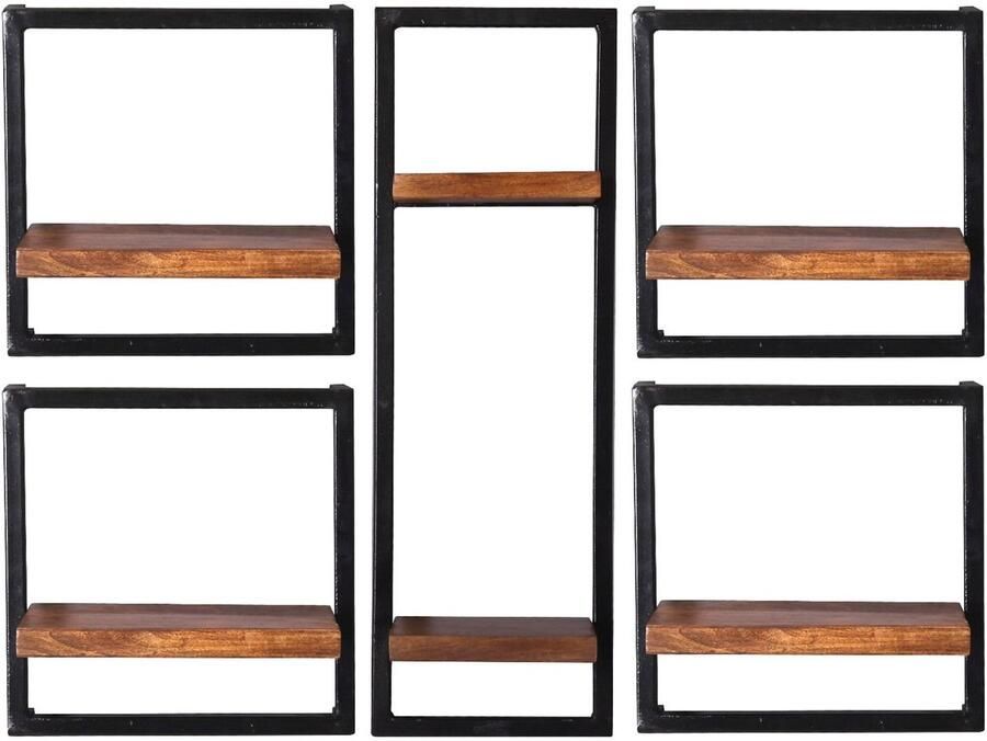 Wandrek Mali 105x75x25 cm Set van 5 Mali Mango Breedte 105 cm Hoogte 75 cm Diepte 25 cm