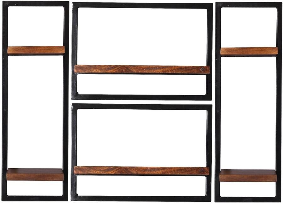 Wandrek Mali 110x75x25 cm Set van 4 Mali Mango Breedte 110 cm Hoogte 75 cm Diepte 25 cm