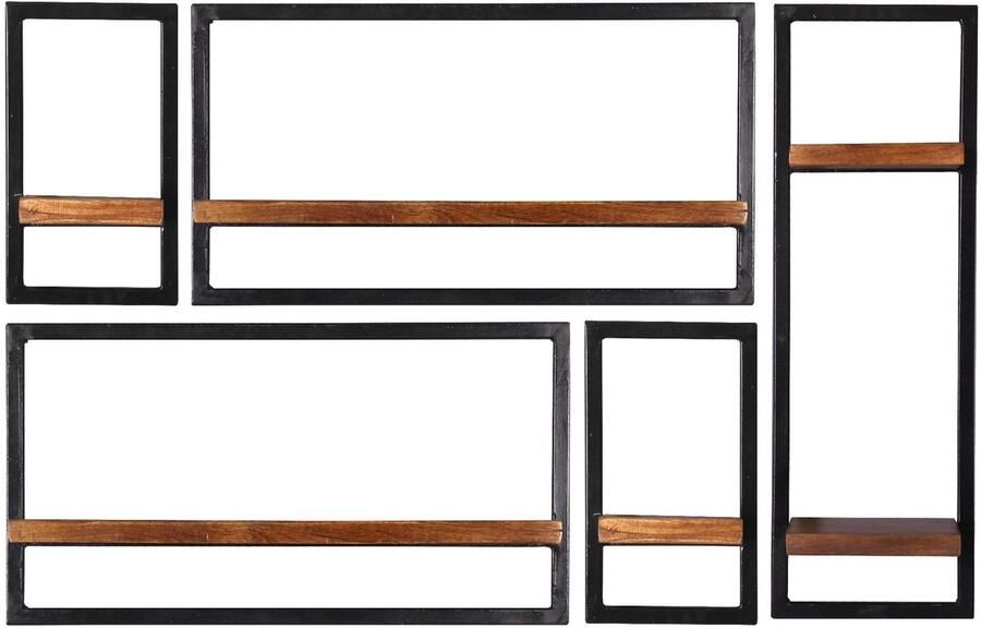 Wandrek Mali 120x75x25 cm B Set van 5 Mali Mango Breedte 120 cm Hoogte 75 cm Diepte 25 cm