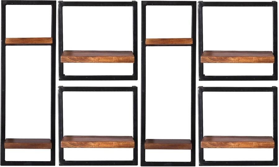 Wandrek Mali 135x75x25 cm Set van 6 Mali Mango Breedte 135 cm Hoogte 75 cm Diepte 25 cm