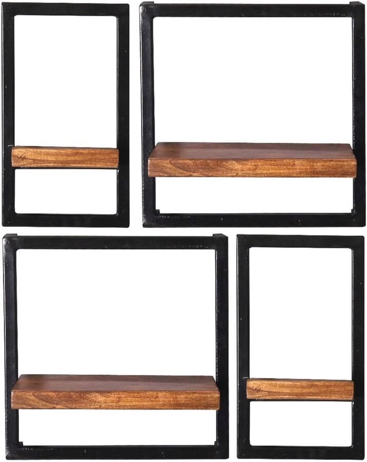 Wandrek Mali 60x75x25 cm Set van 4 Mali Mango Breedte 60 cm Hoogte 75 cm Diepte 25 cm