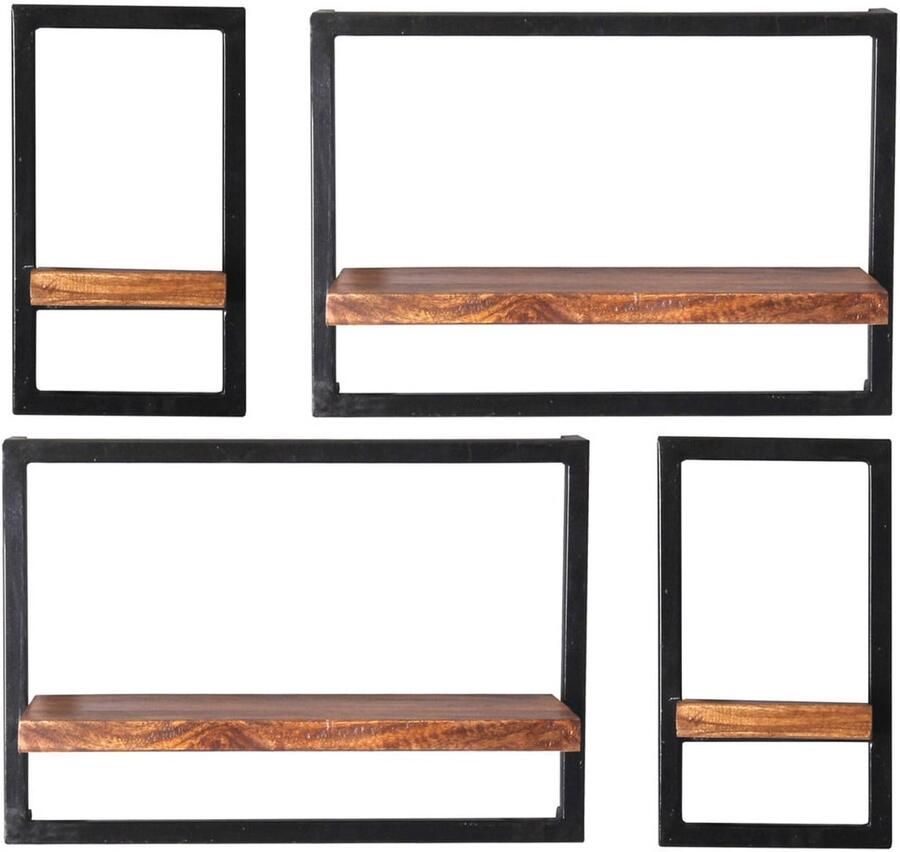 Wandrek Mali 75x75x25 cm Set van 4 Mali Mango Breedte 75 cm Hoogte 75 cm Diepte 25 cm