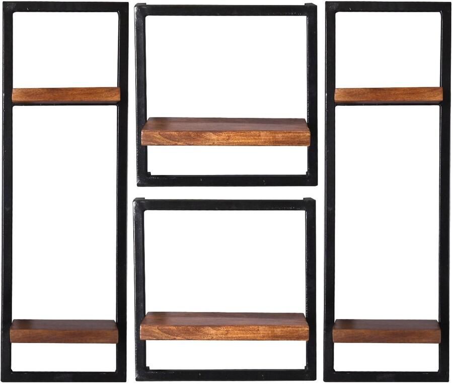 Wandrek Mali 95x75x25 cm B Set van 4 Mali Mango Breedte 95 cm Hoogte 75 cm Diepte 25 cm