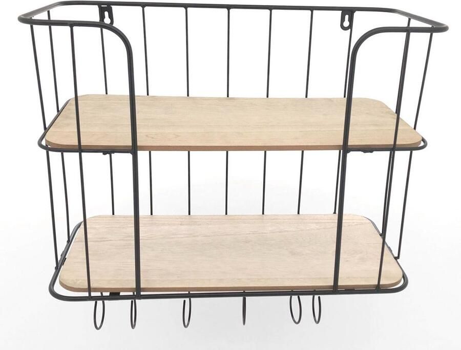 Wandrek met 6 Haken Modern Hangrek voor Badkamer en Handdoeken