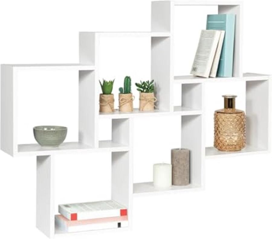 Wandrek met dubbele positie in wit modern en functioneel ontwerp