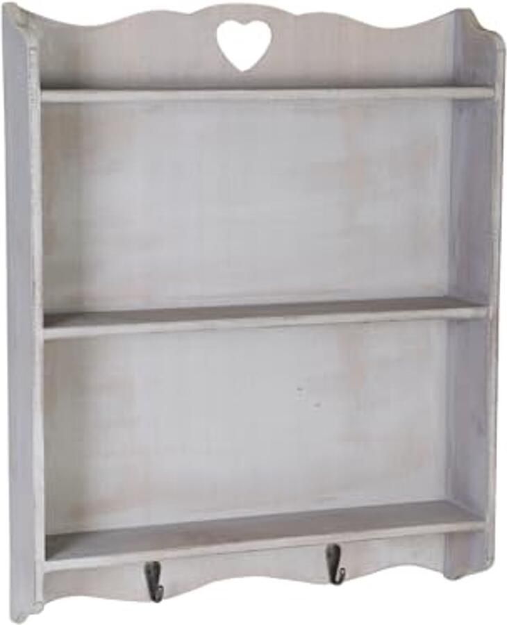 Wandrek met hart Decoratieve wandgarderobe voor de keuken woonkamer of slaapkamer 9x38 5x48 5 cm