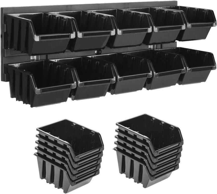 Wandrek Opslagsysteem 10 Stuks Extra Sterke Uitbreidbare Platen Werkplaats Opbergrek Stapelboxen