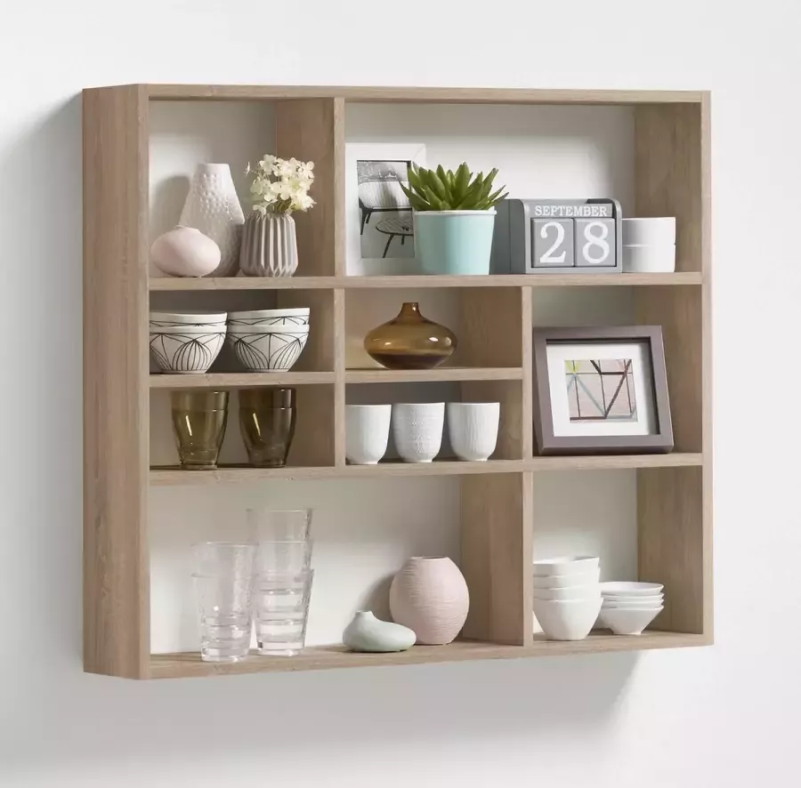 Wandrek Oregon Eiken Breedte 90 cm Hoogte 78.5 cm Diepte 16 cm