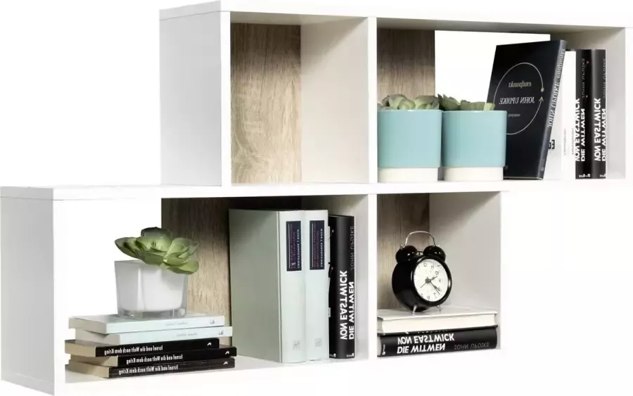 Wandrek Oregon Eiken Wit Breedte 100 cm Hoogte 53 cm Diepte 19.5 cm - Foto 2