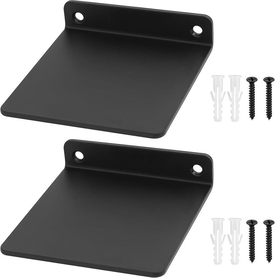 2 stuks kleine wandplanken zwart mini-plank muur zwarte zwevende planken voor muren kinderkamer boekenkast decoratie wandplank voor keuken badkamer woonkamer 11 x 10 x 2 3 cm