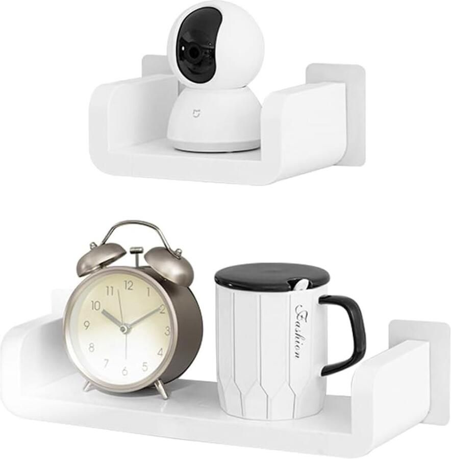 Wandrek- plank voor muren-shelf without drilling white plastic-c