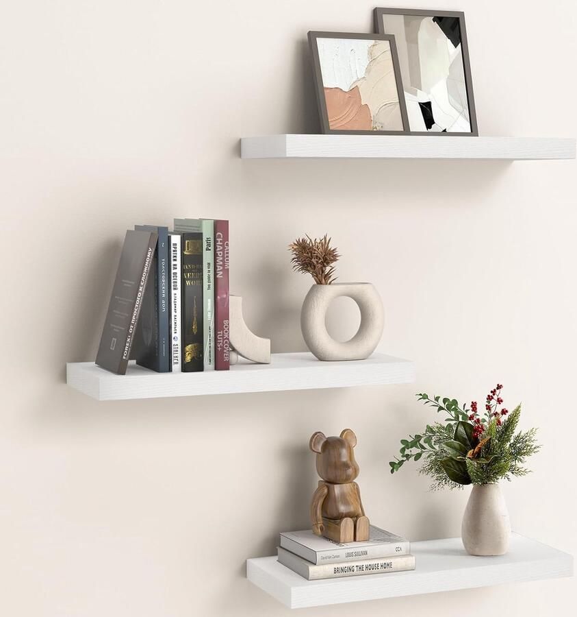 Wandrek- plank voor muren-Wall Shelf-Wooden Shelves-c