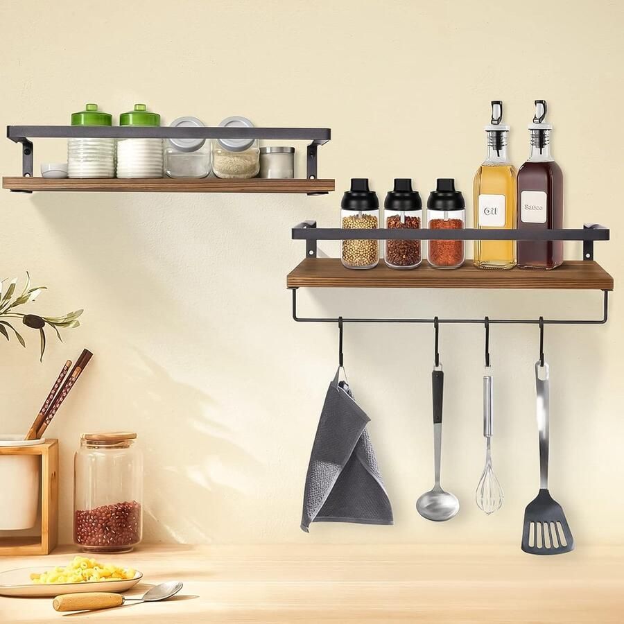 Wandrek- plank voor muren-Wall Storage Rack Hanging Shelf-c