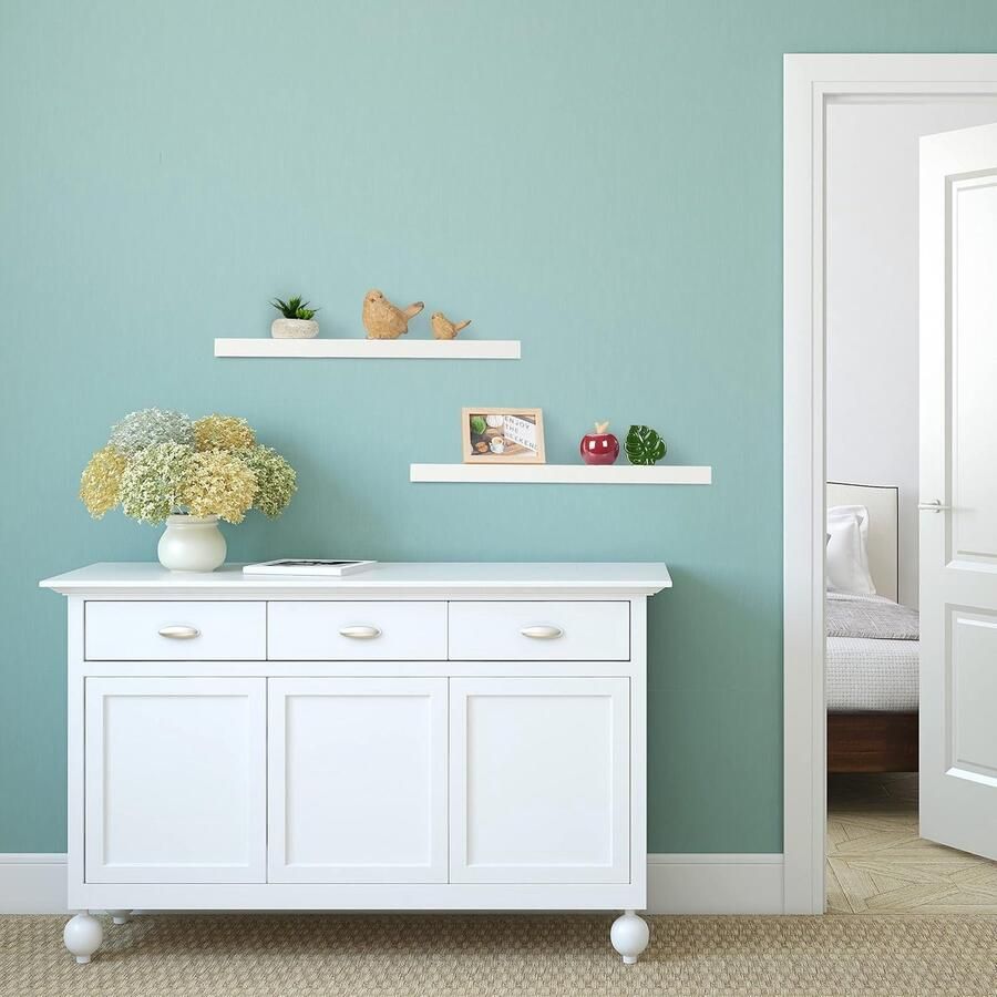 Wandrek- plank voor muren- zwevende plank modern- wit