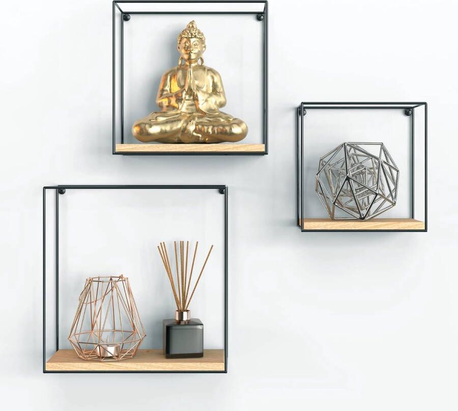 Wandbox Wandrek planken kruidenrek moderne wanddecoratie boekenkast - Foto 14