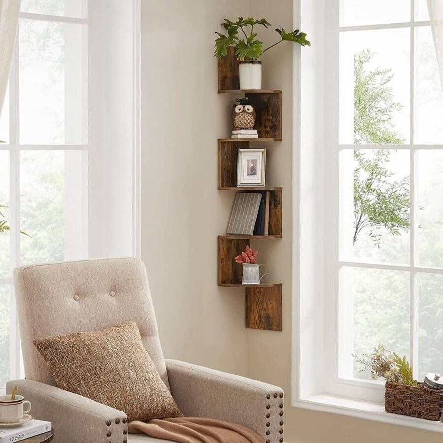 Wandrek planken kruidenrek moderne wanddecoratie boekenkast - Foto 2