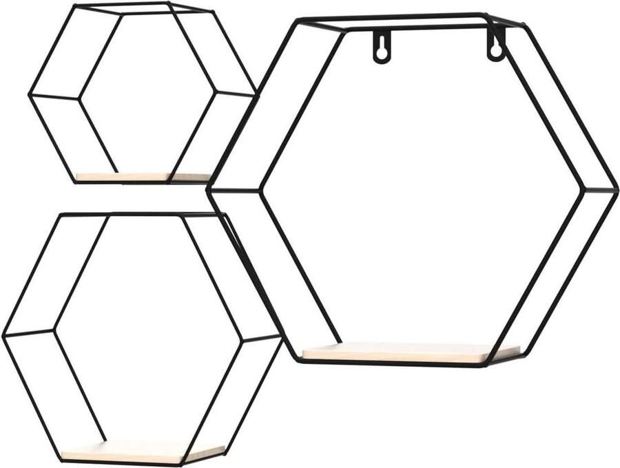 Wandrek planken kruidenrek moderne wanddecoratie boekenkast 25 x 17.78 x 34 cm