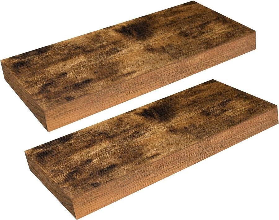 Wandrek set van 2 wandbord voor boeken afbeeldingen decoratie zwevende plank 40 x 20 x 3 8 cm hangrek met onzichtbare houders voor slaapkamer keuken kantoor woonkamer