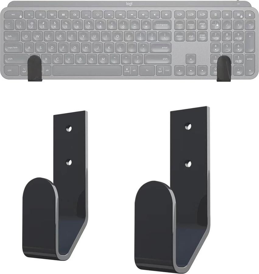 Wandhouder voor toetsenbord universeel voor toetsenborden bekabeld draadloos gamingmechanisch compatibel met Logitech Razer Microsoft Kensington etc geschikt voor artikelen met een dikte