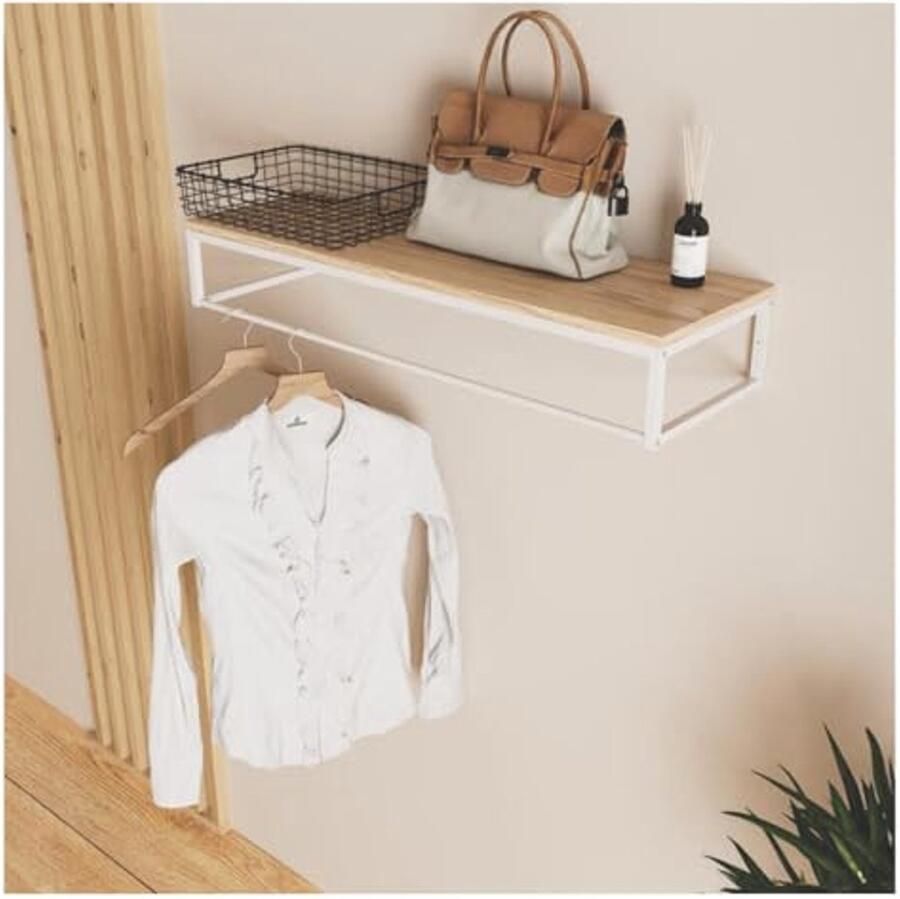 Wandrek van Hout en Metaal Ruimtebesparend en Stijlvol voor Elke Kamer