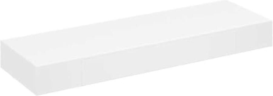 Wandrek voor Boeken en DVD's met Lade Zwevend Wit Boekplank