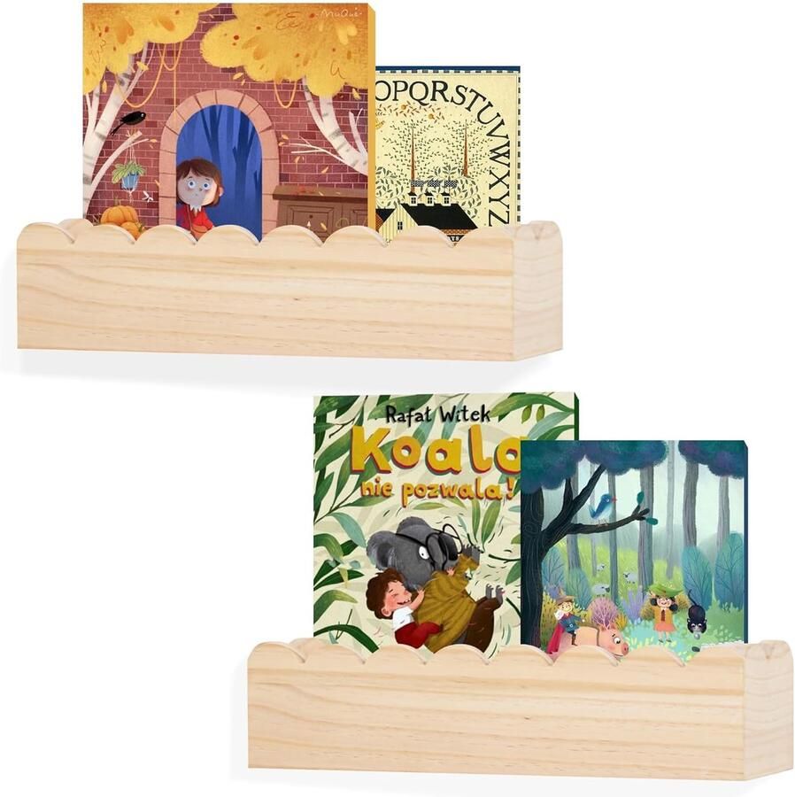 Wandrek voor kinderen opgeruimd en stijlvol 1 stuk massief grenenhout