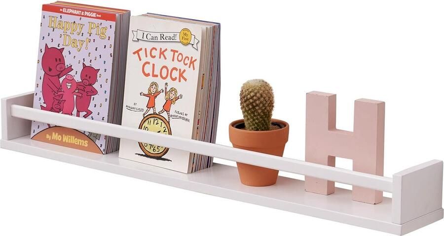 Wandrek voor kinderkamer wit 80 cm eiken zwevend rek wandrek drijvend massief hout boekenkast wandplanken voor tijdschrift woonkamer badkamer slaapkamer decoratie keuken