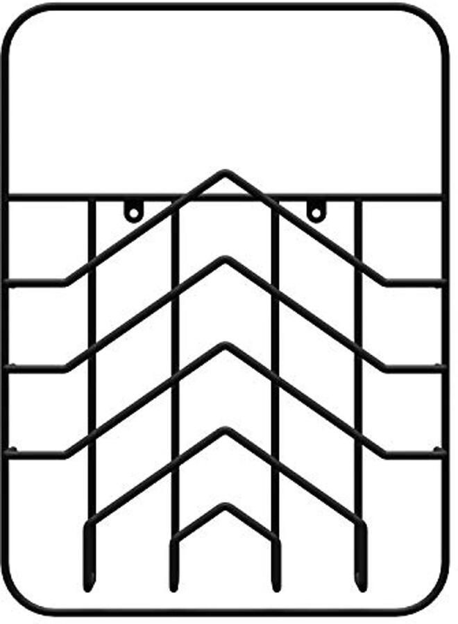 Wandrek voor Tijdschriften en Kranten Strak Design in Zwart Staal