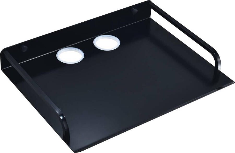 Wandrek voor tv-box router kabelboxen hifi-ontvanger dvd-speler Blu-Ray-speler tv-accessoires metalen plank voor elektronica wandhouder (1 laag groot)