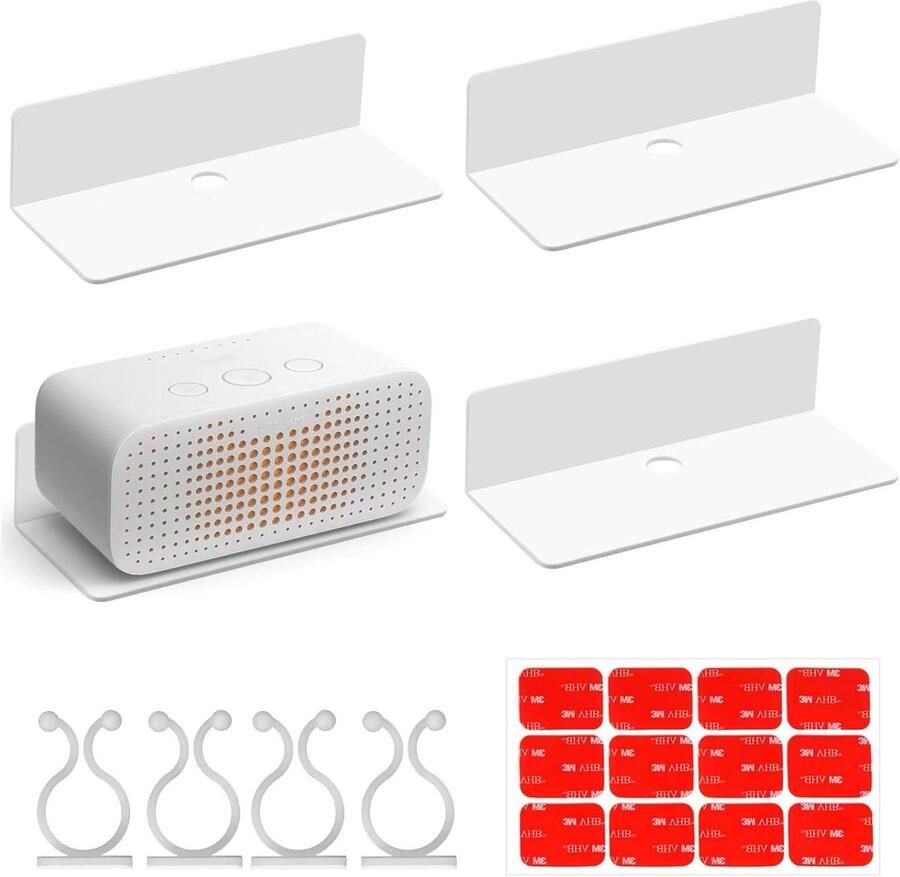 Wandrek zonder boren set van 4 wit voor elke ruimte