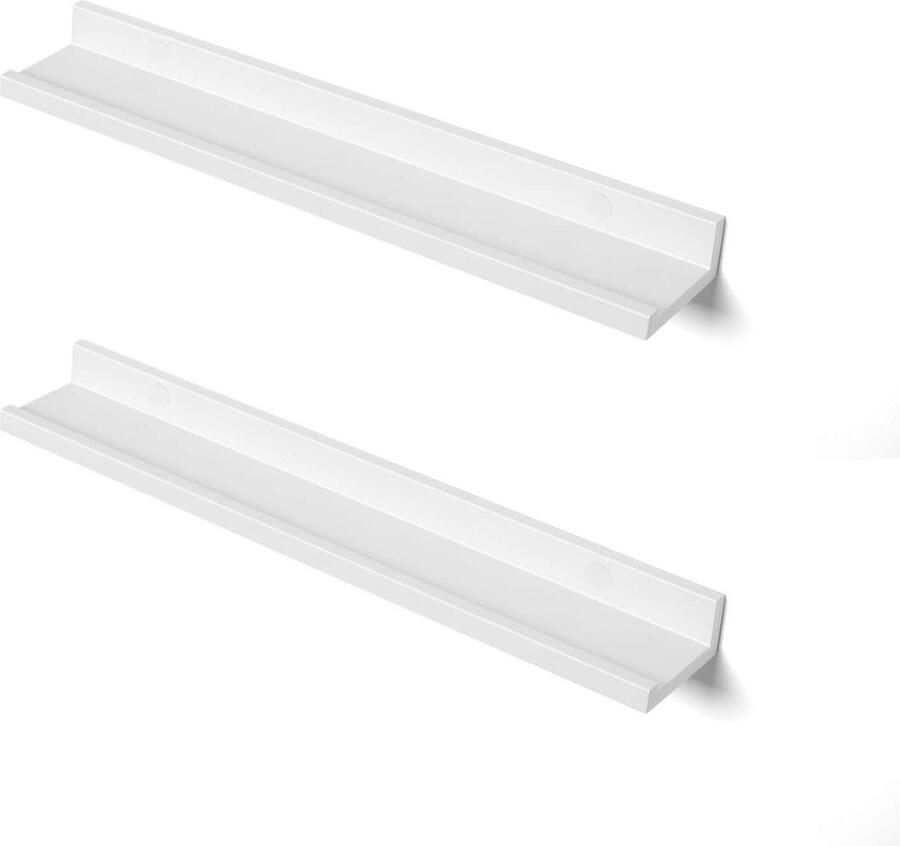 Wandrek zwevende planken multifunctioneel 2 stuks wit hoogglans