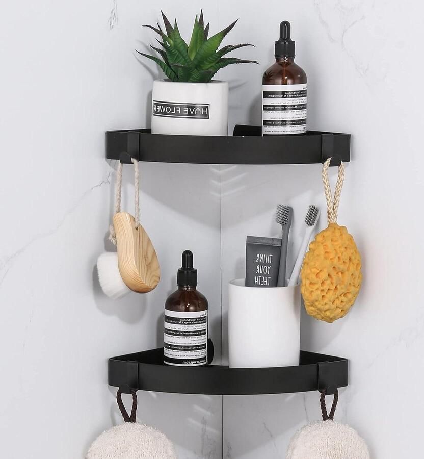 Wandrek zwevende wandplanken badkamer keuken slaapkamer set van 2 aluminiumlegering acryl opbergrek hangrek (30cm wit) wandplanken & -rekken