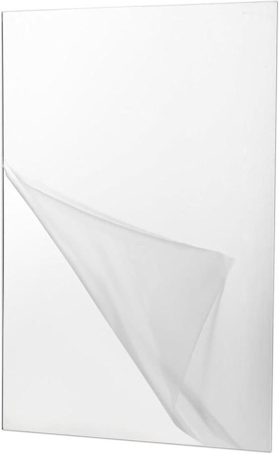 Wandspiegel voor kantoor en slaapkamer – Zelfklevende acrylspiegel met groot formaat voor tegels tafels en plafonds