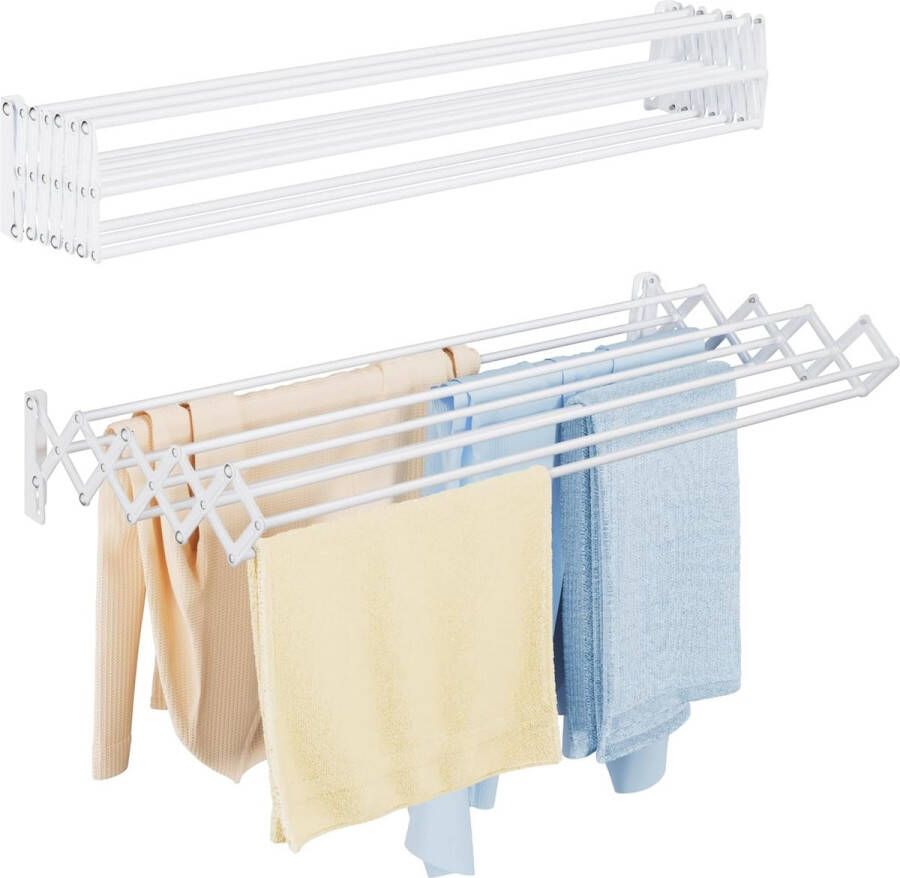 Wandwasrek uittrekbaar geschikt voor binnen en buiten bijkeuken badkamer balkon (60 cm)